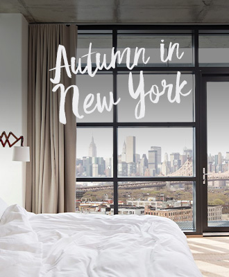 guest room with a view of NYC